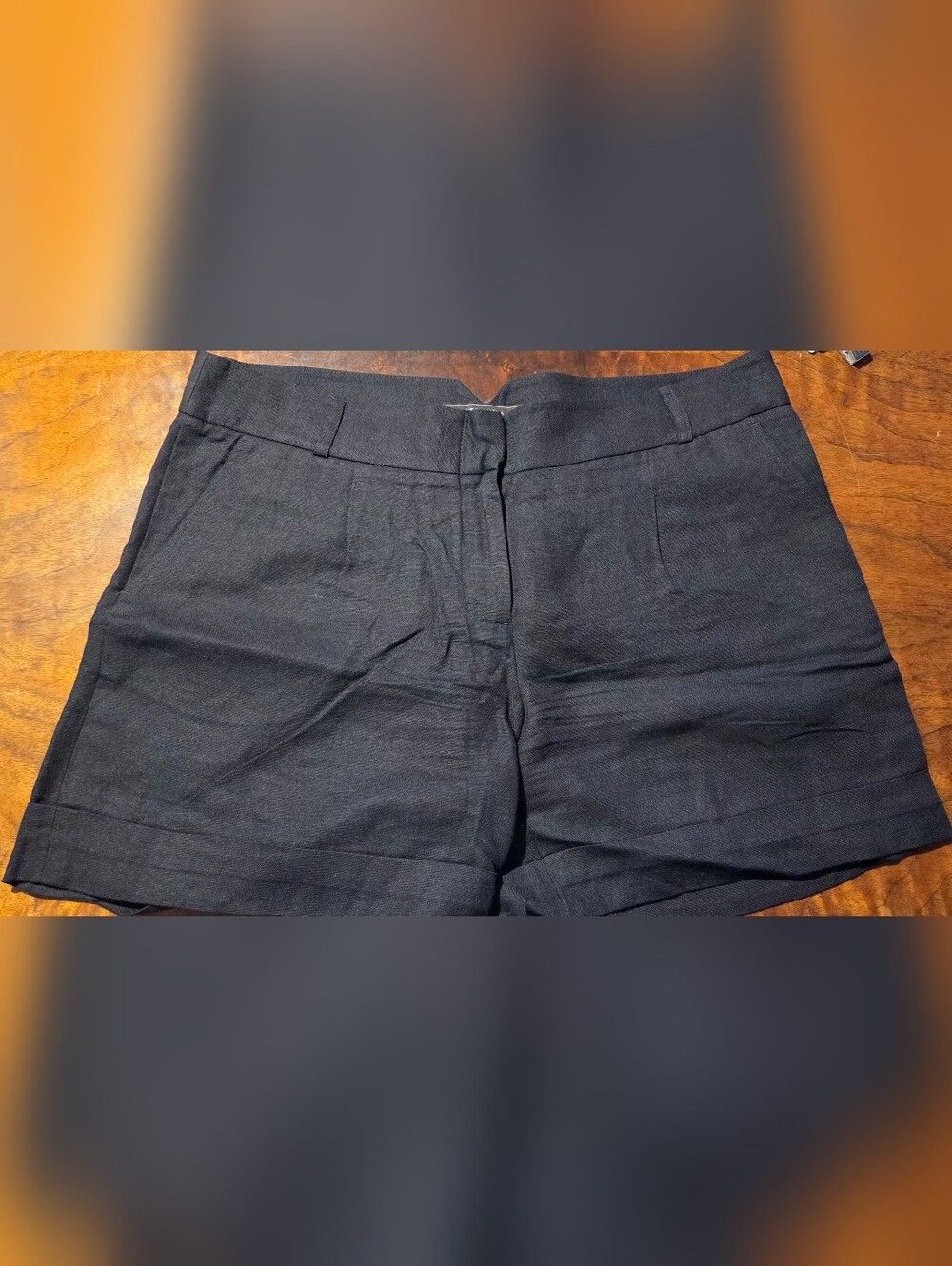 Classic Women's Black Linen Tailored Shorts